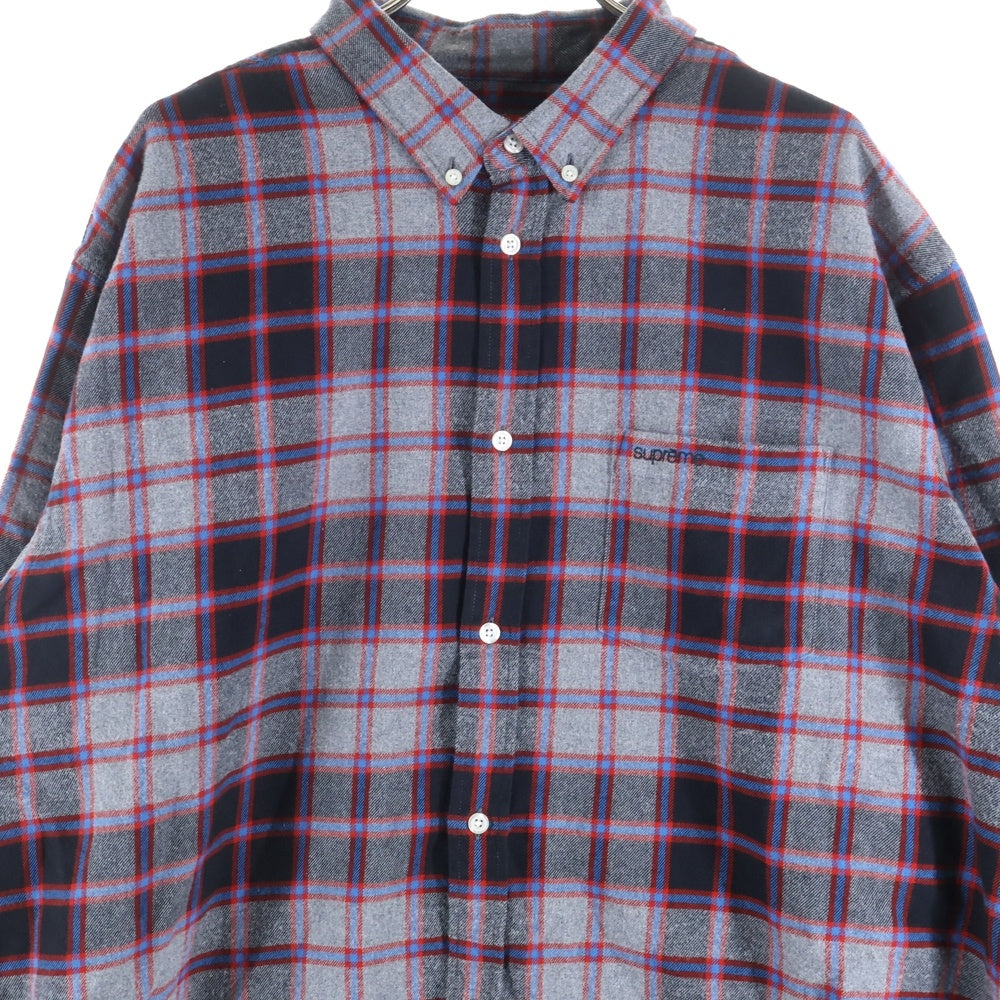 SUPREME(シュプリーム) 25AW Plaid Flannel Shirt チェック柄 長袖フランネルシャツ レッド/ブラック