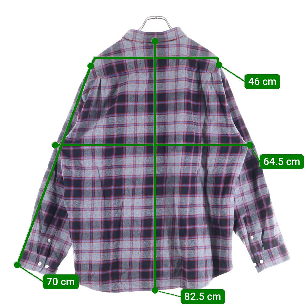 SUPREME(シュプリーム) 25AW Plaid Flannel Shirt チェック柄 長袖フランネルシャツ レッド/ブラック