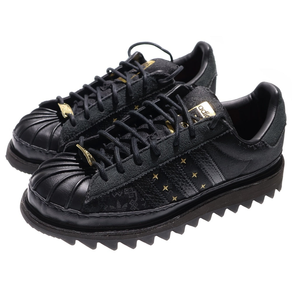 adidas(アディダス) ×CLOT SUPERSTAR LNY クロット スーパースター ローカットスニーカー ブラック US8/26.5cm JR5114