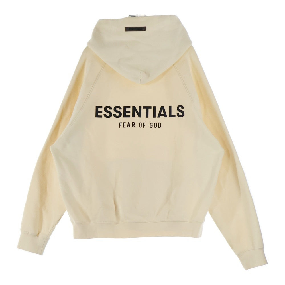ESSENTIALS FEAR OF GOD(エッセンシャル フィアオブゴッド) バックロゴプリント プルオーバーパーカー アイボリー