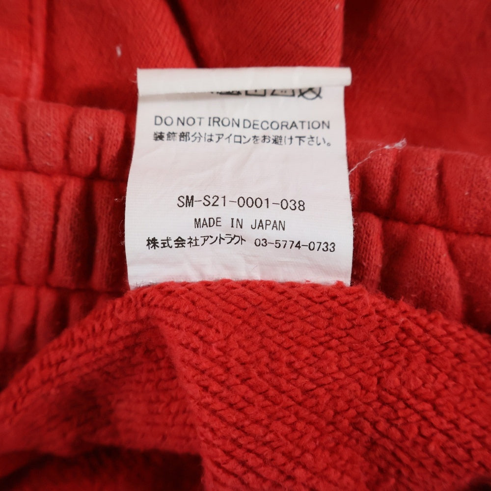 SAINT MICHAEL(セントマイケル) 21SS LOGO SWEAT SHORTS ロゴ スウェットショーツ ハーフパンツ レッド SM-S21-0001-038