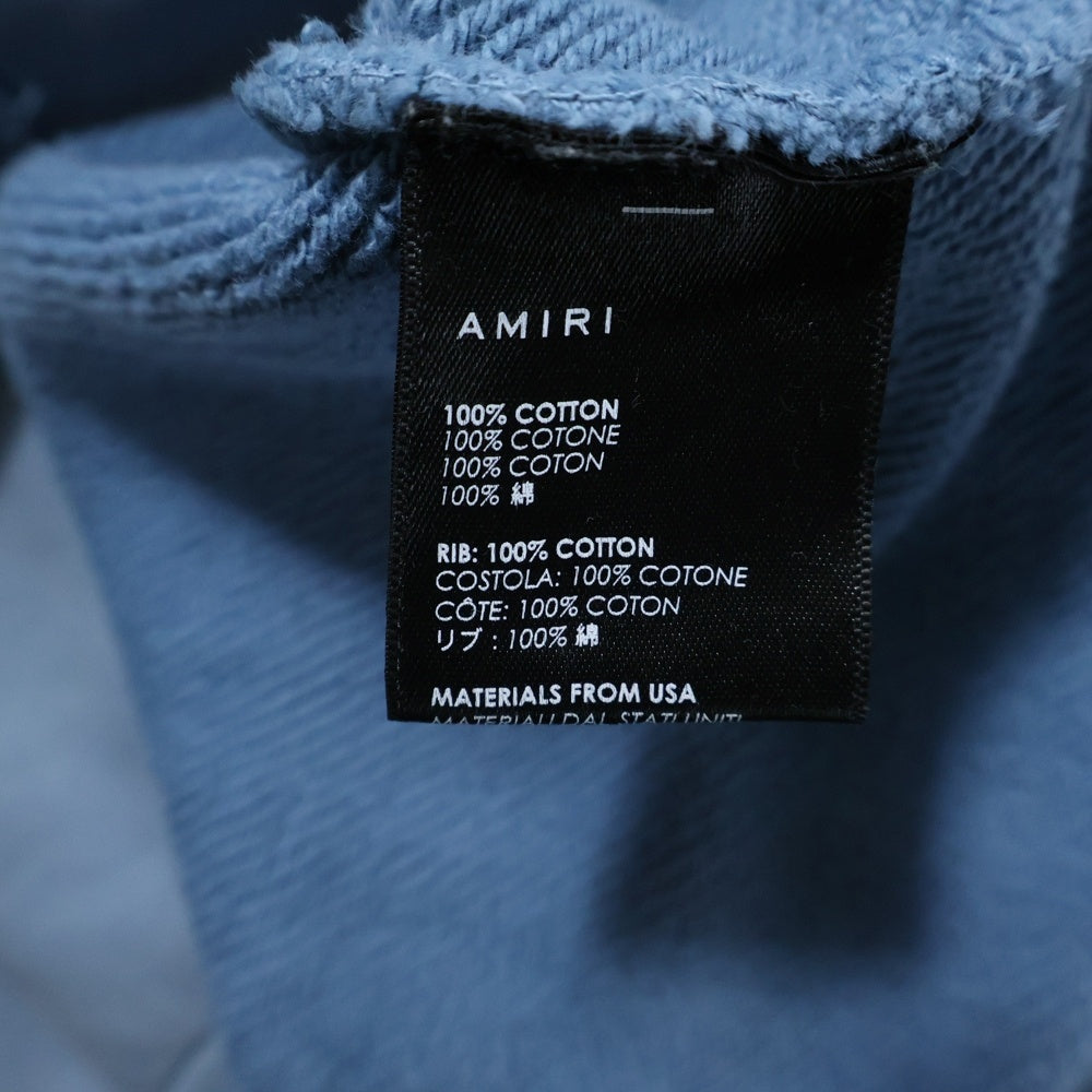 AMIRI(アミリ) BEYOND OUR WILDEST DREAMS DOVE HOODIE ビヨンドアワーワイルデストドリームズ 両面プリント スウェット プルオーバーパーカー ブルー