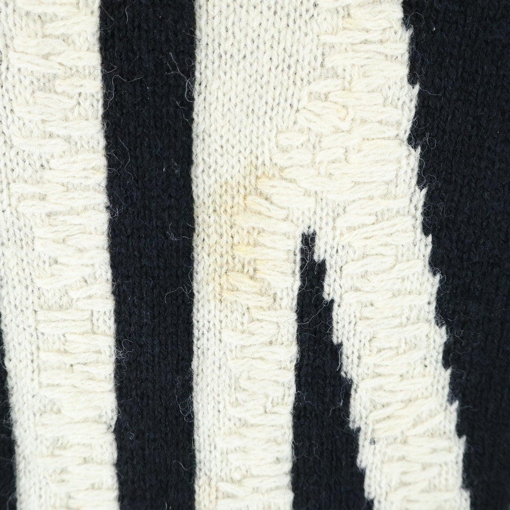 SAINT MICHAEL(セントマイケル) 21AW WOOL SWTER SIN ダメージ加工 ウールニットセーター ニットウェア ブラック SM-A21-0000-039