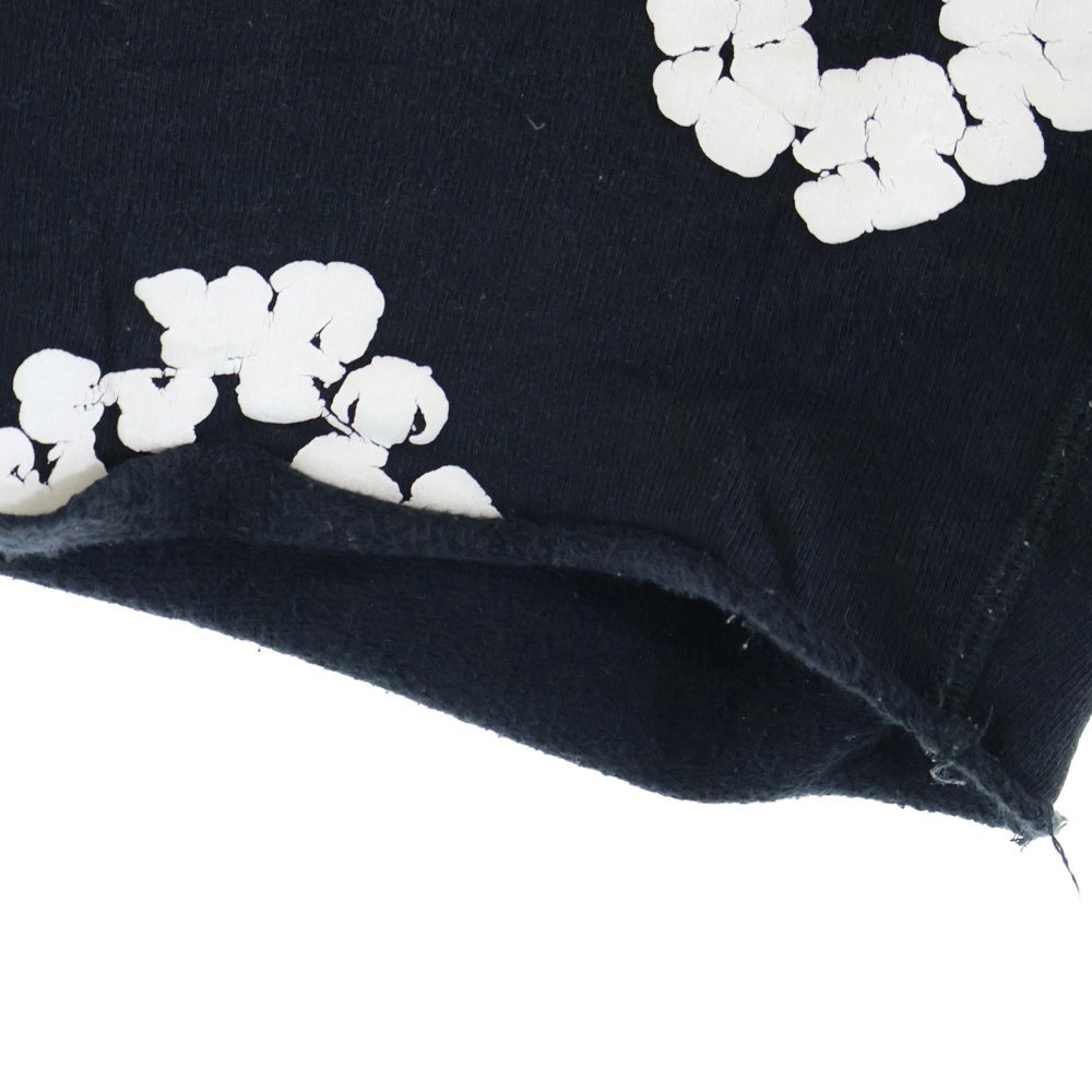 READY MADE(レディメイド) ×DENIM TEARS COTTON WREATH SWEAT SHORTS デニムティアーズ コットン リース スウェットショーツ ハーフパンツ ブラック RE-DT-BK-00-00-17