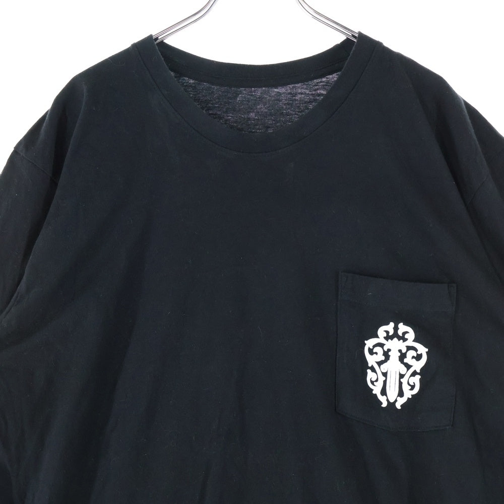 CHROME HEARTS(クロムハーツ) VINE DAGGER スプリットヴァインダガープリント クルーネック 半袖Tシャツ カットソー ブラック