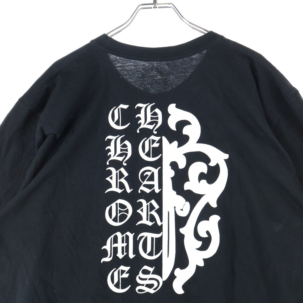 CHROME HEARTS(クロムハーツ) VINE DAGGER スプリットヴァインダガープリント クルーネック 半袖Tシャツ カットソー ブラック