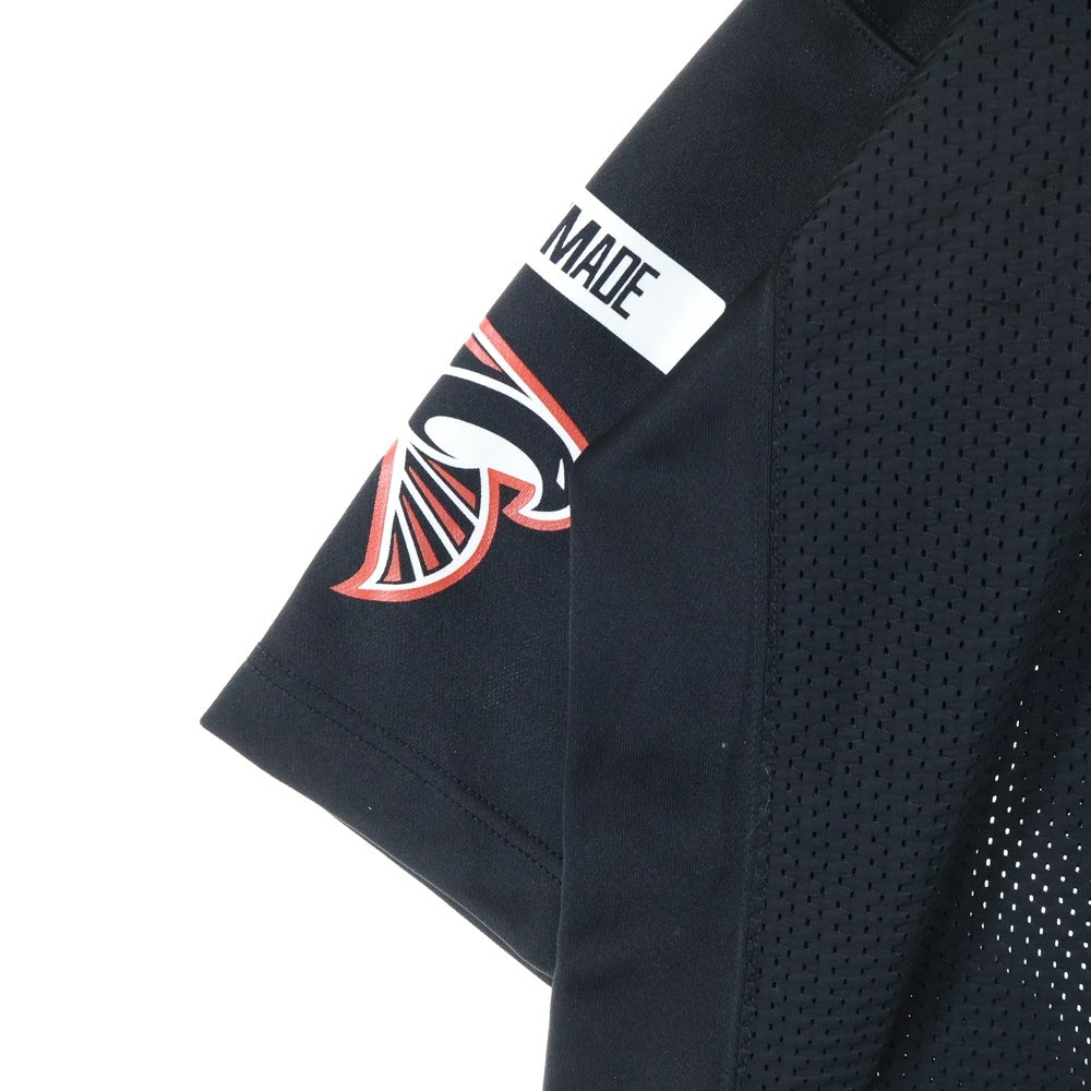 READY MADE(レディメイド) GAME SHIRT メッシュゲームシャツ 半袖Tシャツ カットソー ブラック RE-CO-BK-00-00-232