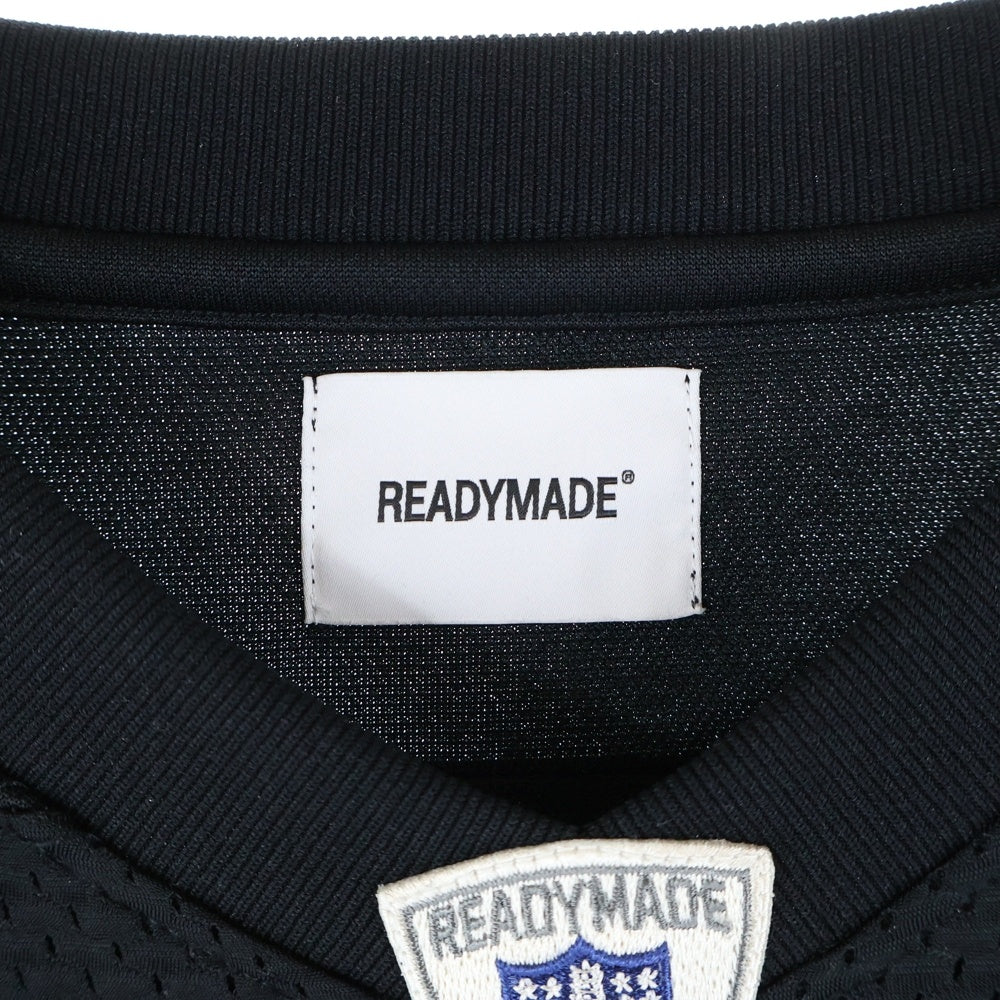 READY MADE(レディメイド) GAME SHIRT メッシュゲームシャツ 半袖Tシャツ カットソー ブラック RE-CO-BK-00-00-232
