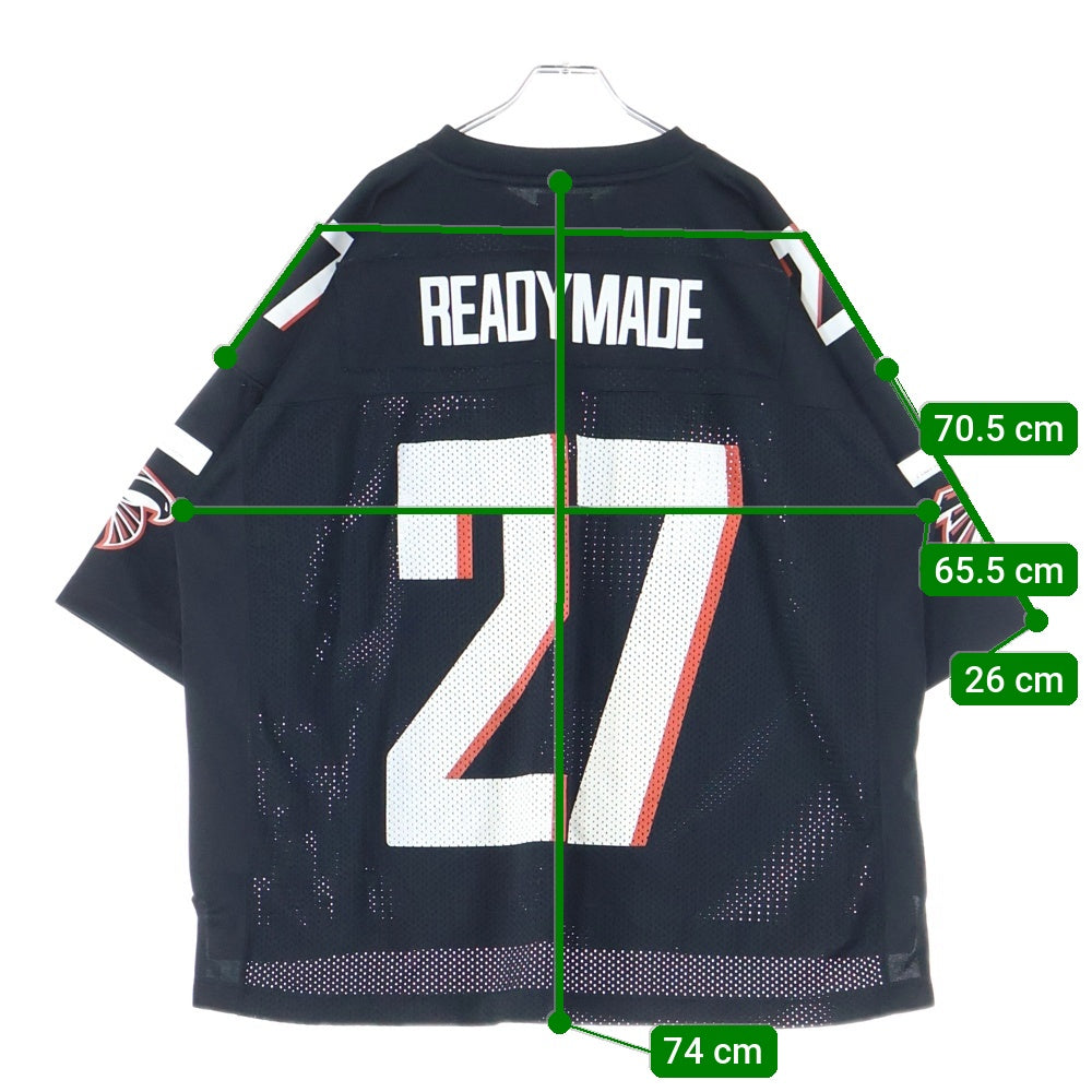READY MADE(レディメイド) GAME SHIRT メッシュゲームシャツ 半袖Tシャツ カットソー ブラック RE-CO-BK-00-00-232