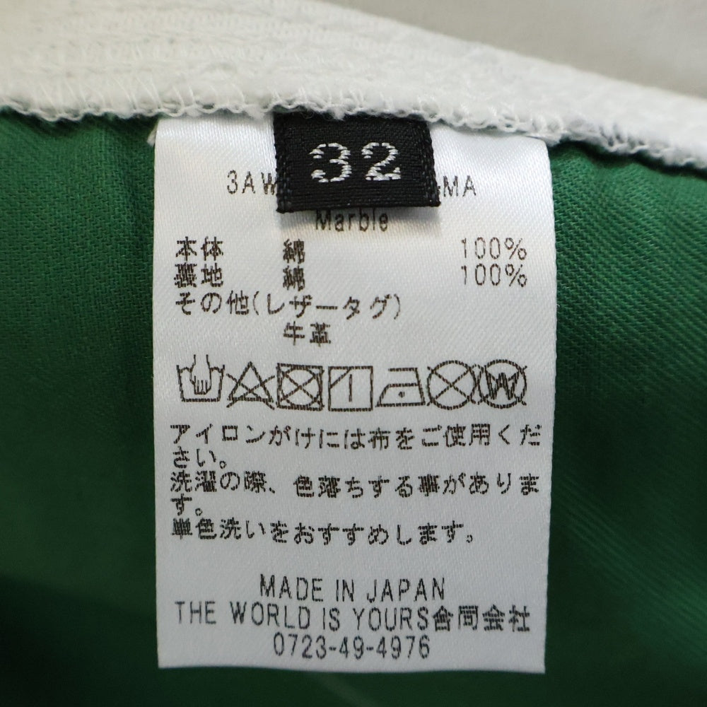 THE WORLD IS YOURS(ザ ワールド イズ ユアーズ) PAISLEY PANTS ペイズリー総柄 ダブルニーワークパンツ カーペンターパンツ ホワイト/ブラック/グレー 3AW21-CL-WPPA-MA