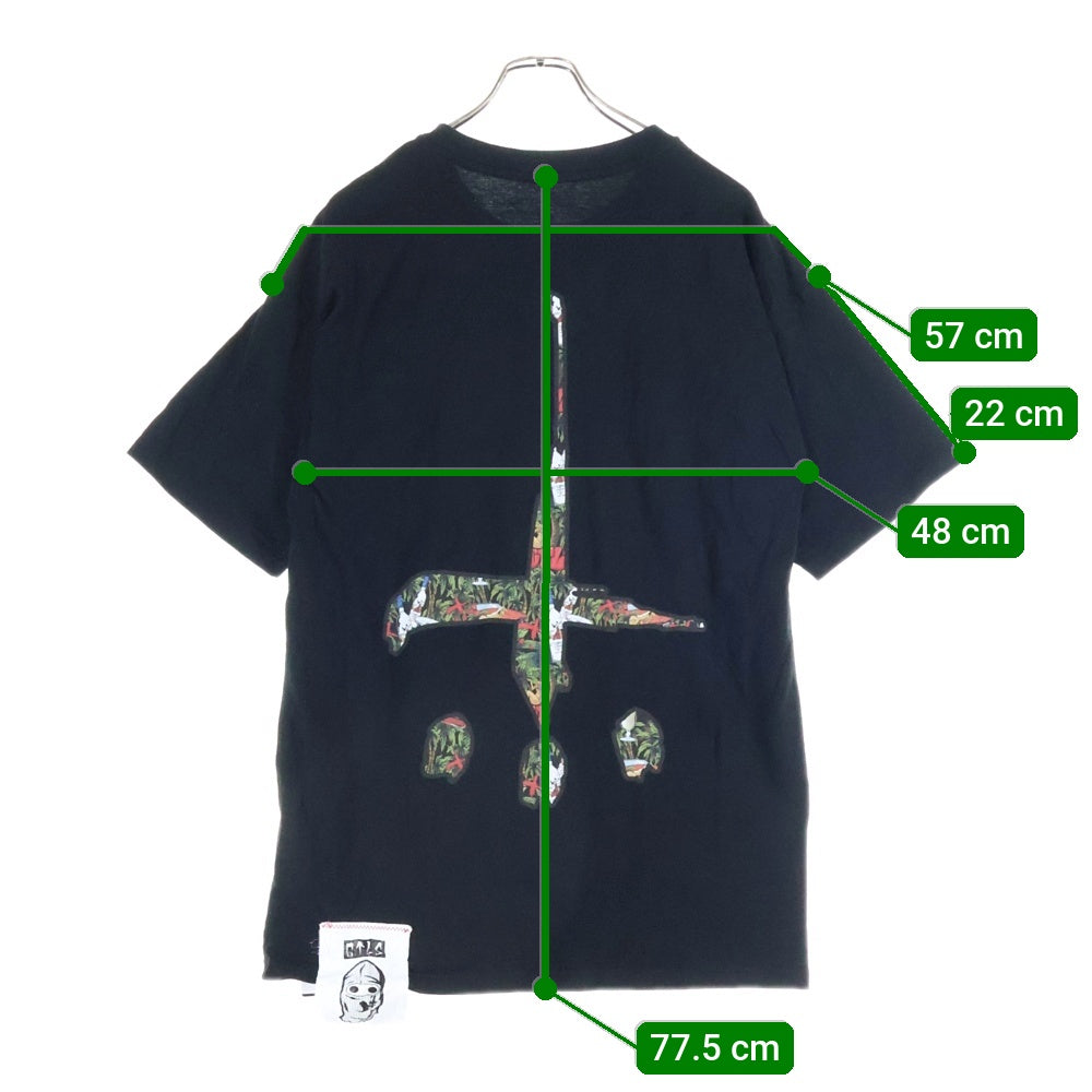 cvtvlist(カタリスト) CTLS 両面プリント クルーネック 半袖Tシャツ カットソー ブラック 2201060305