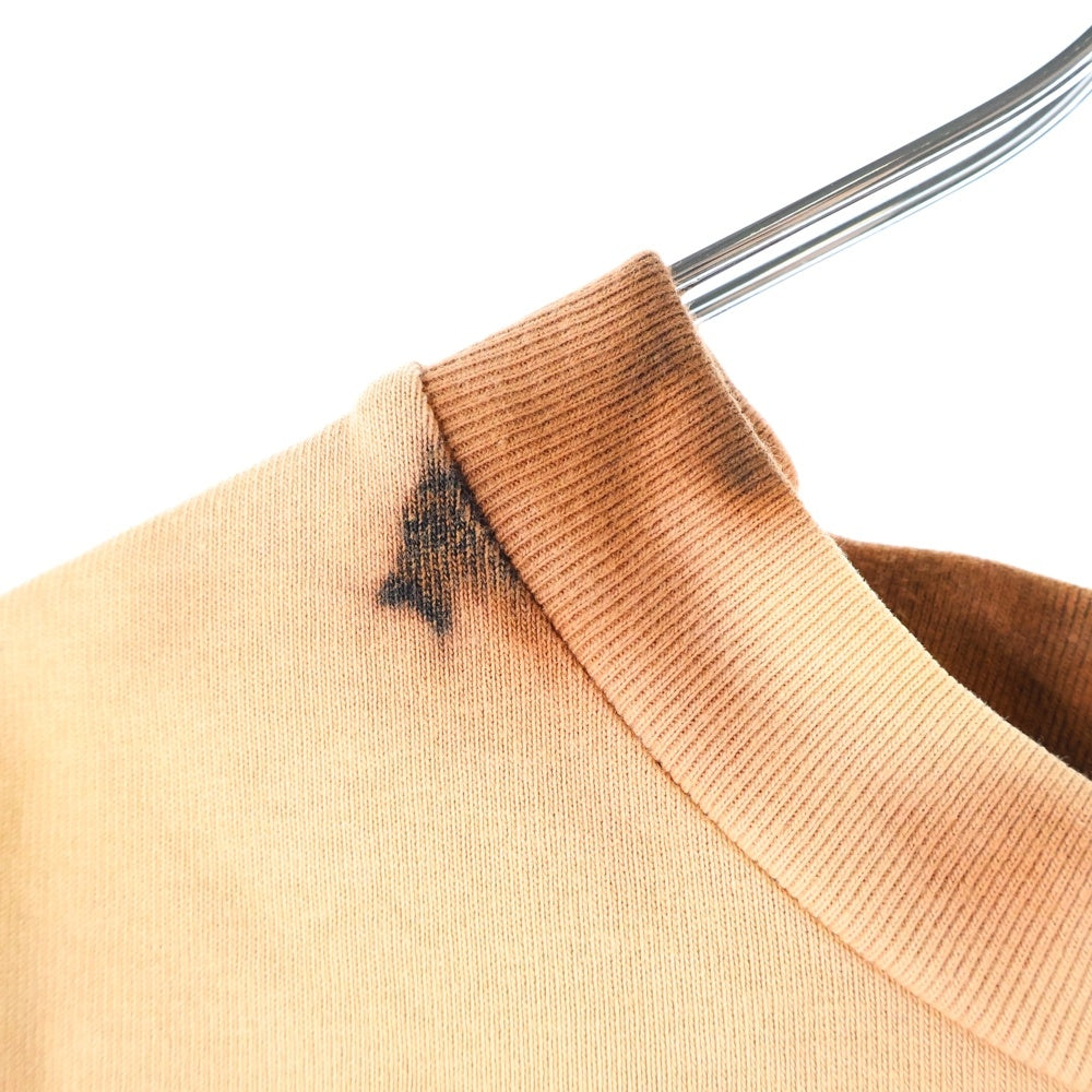 cvtvlist(カタリスト) CRY BITCH TEE クライビッチ バックプリント ブリーチド クルーネック 半袖Tシャツ カットソー オレンジ/ブラウン