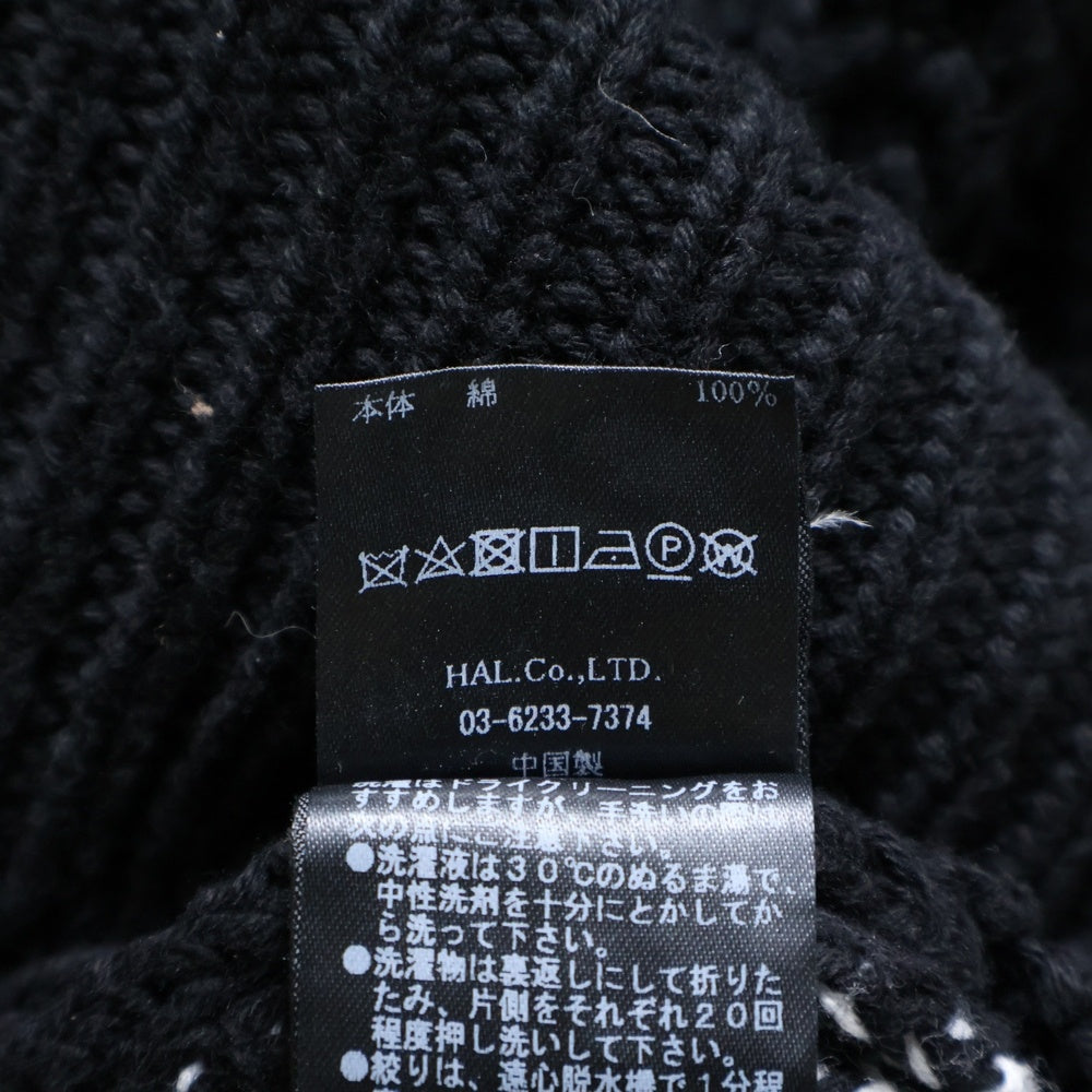 cvtvlist(カタリスト) ダメージ加工 バックモチーフ コットンニット セーター ブラック 2201010202