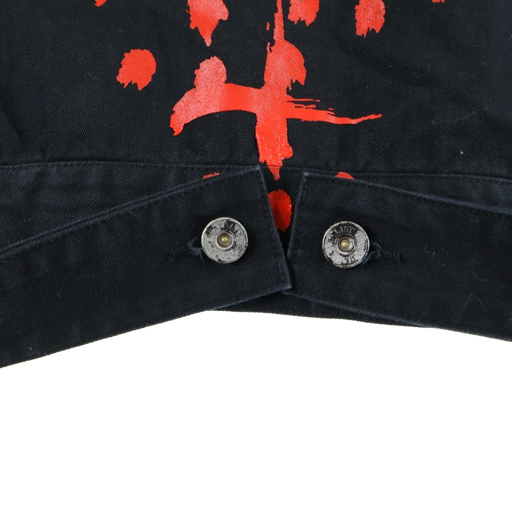 cvtvlist(カタリスト) TWILL TRUCKER JACKET 両面プリント コットンツイル トラッカージャケット ブラック 2201010101