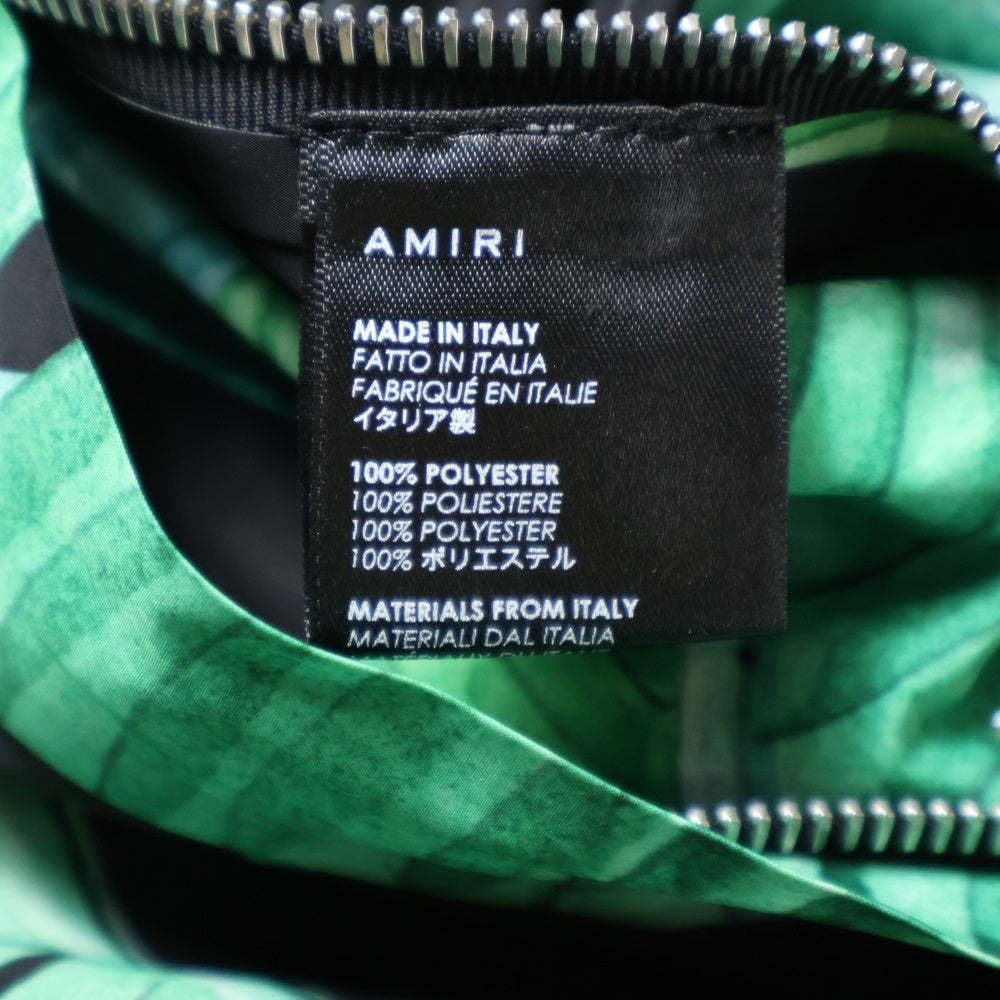 AMIRI(アミリ) BANANA LEAF HOODED JACKET バナナリーフプリント フーデッドジャケット グリーン/ブラック