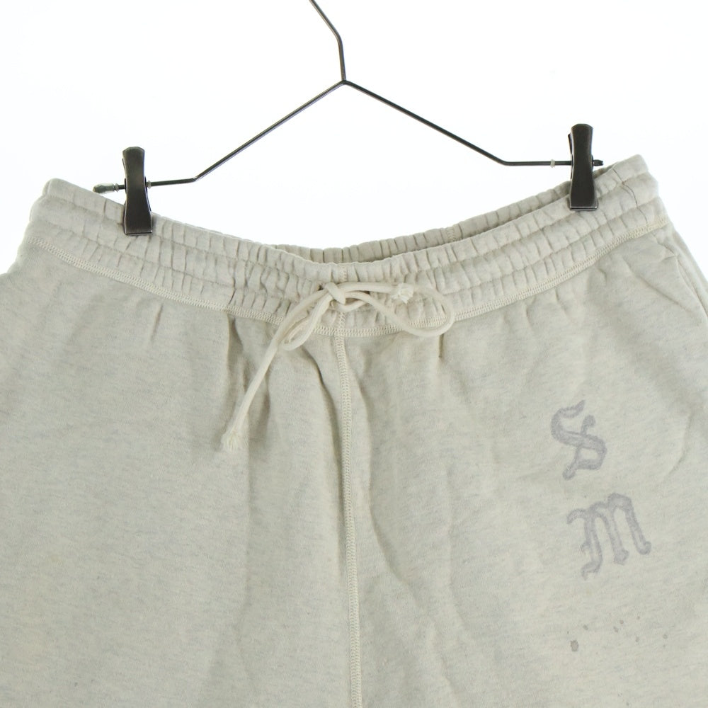 SAINT MICHAEL(セントマイケル) 20AW SM15 SWEAT SHORT PT GRY VINTAGE加工 両面プリント スウェットショーツ ハーフパンツ グレー SM-A20-0000-020