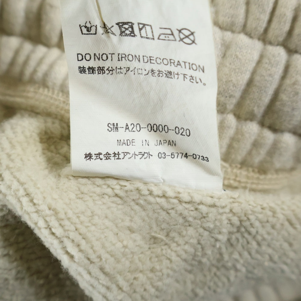 SAINT MICHAEL(セントマイケル) 20AW SM15 SWEAT SHORT PT GRY VINTAGE加工 両面プリント スウェットショーツ ハーフパンツ グレー SM-A20-0000-020