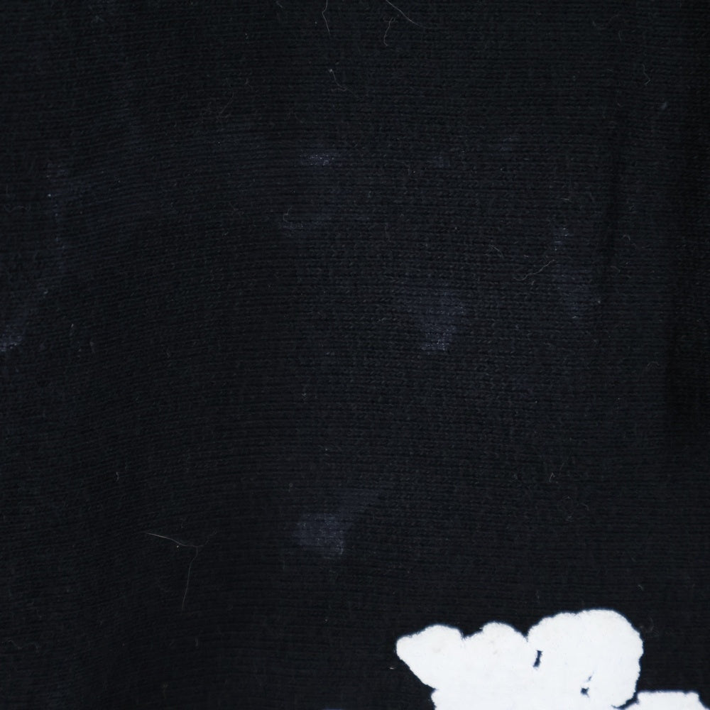 READY MADE(レディメイド) 22AW ×DENIM TEARS COTTON WREATH HOODIE デニムティアーズ リース フラワープリント ロゴ刺繍 スウェット プルオーバーパーカー ブラック RE-DT-BK-00-00-08