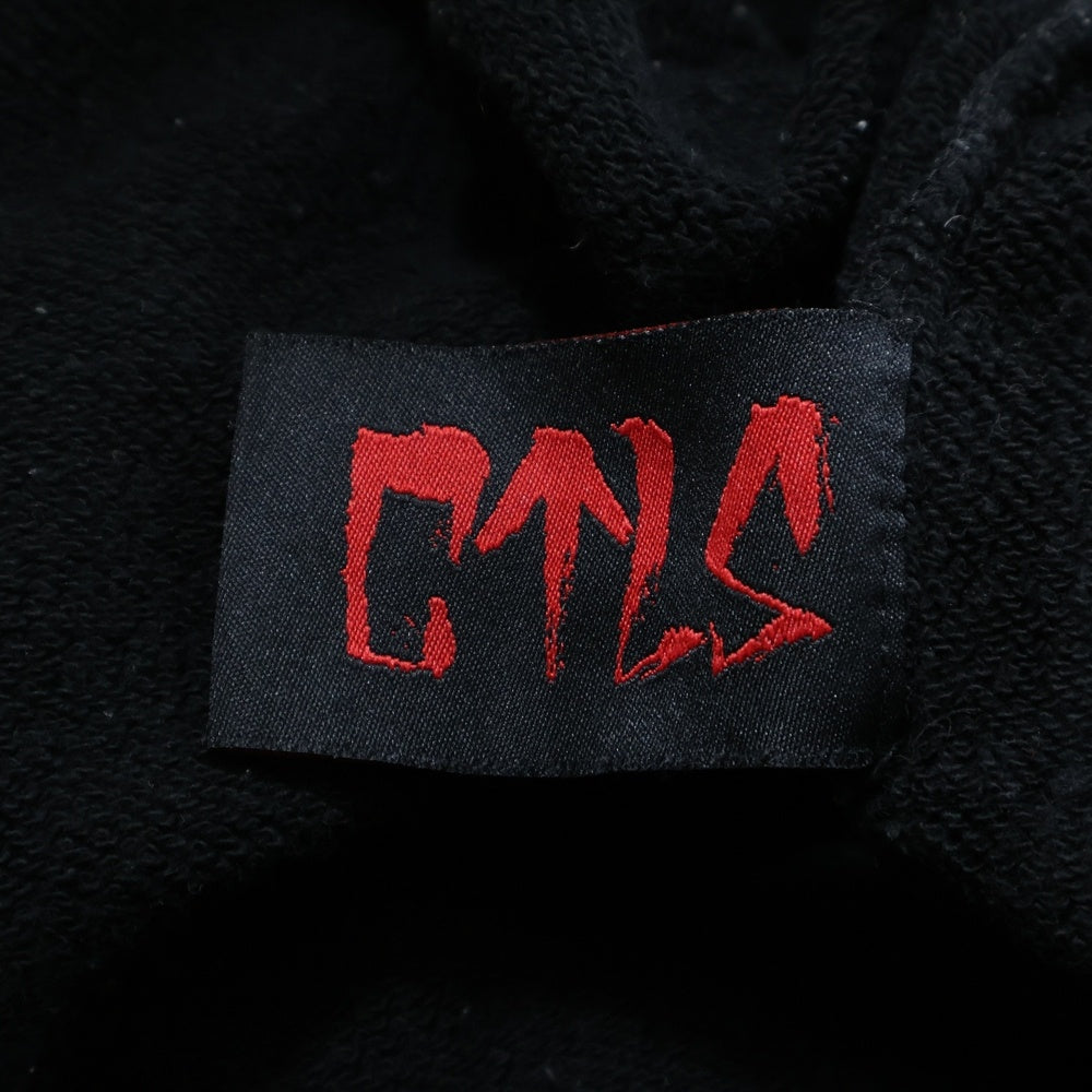 cvtvlist(カタリスト) CTLS SHORT ロゴ刺繍 ダメージポケット スウェットショーツ ハーフパンツ ブラック/レッド