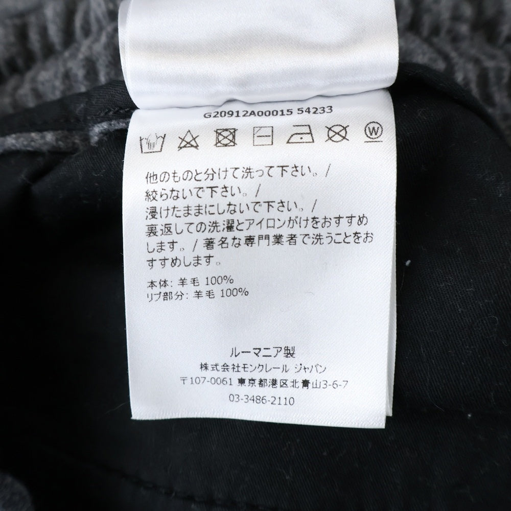 MONCLER(モンクレール) 21AW PANTALONE ロゴモチーフ ウール イージーパンツ グレー G20912A00015 54233