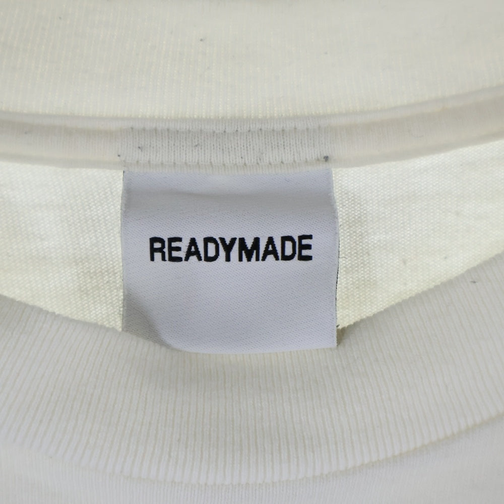 READY MADE(レディメイド) 22SS CLF TARGET TEE 両面プリント クルーネック 半袖Tシャツ カットソー ホワイト RE-CO-WH-00-00-205