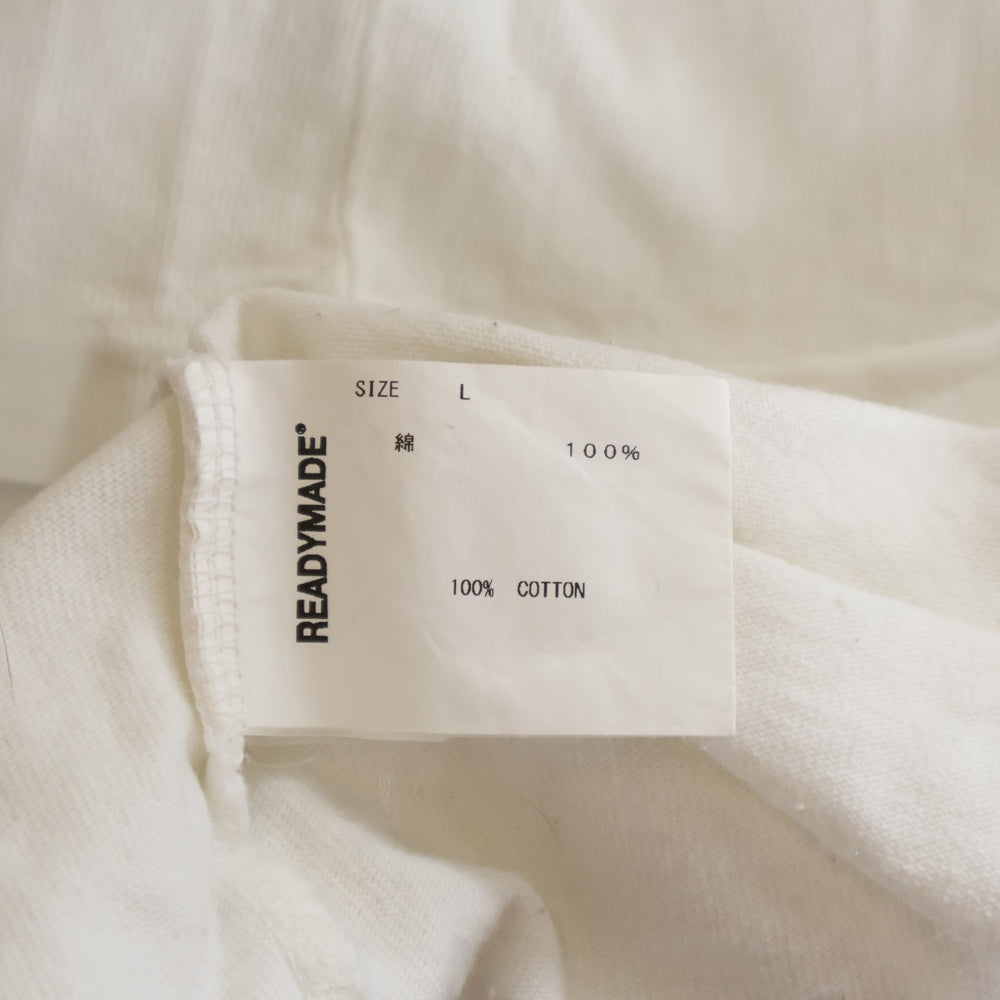 READY MADE(レディメイド) 22SS CLF TARGET TEE 両面プリント クルーネック 半袖Tシャツ カットソー ホワイト RE-CO-WH-00-00-205