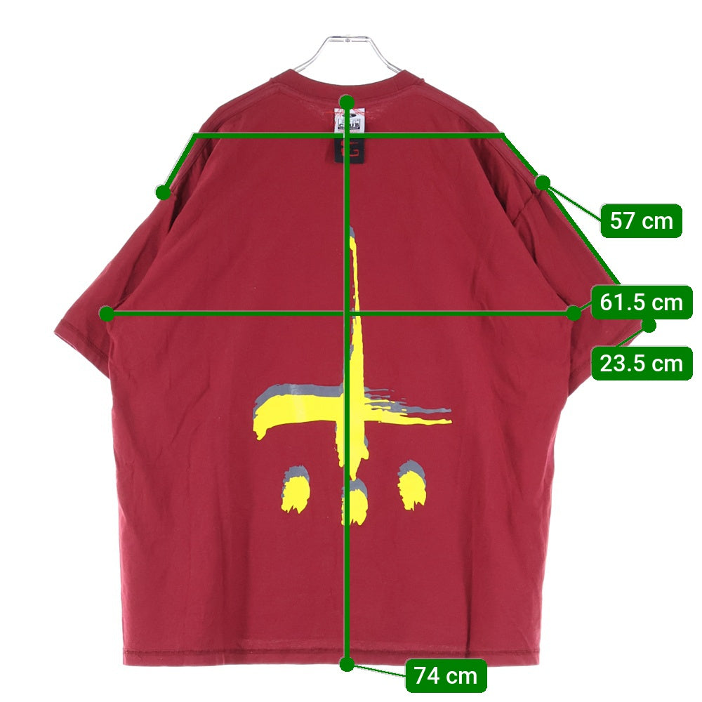 cvtvlist(カタリスト) ×PRO CLUB CTLS プロクラブ 両面プリント クルーネック 半袖Tシャツ カットソー レッド