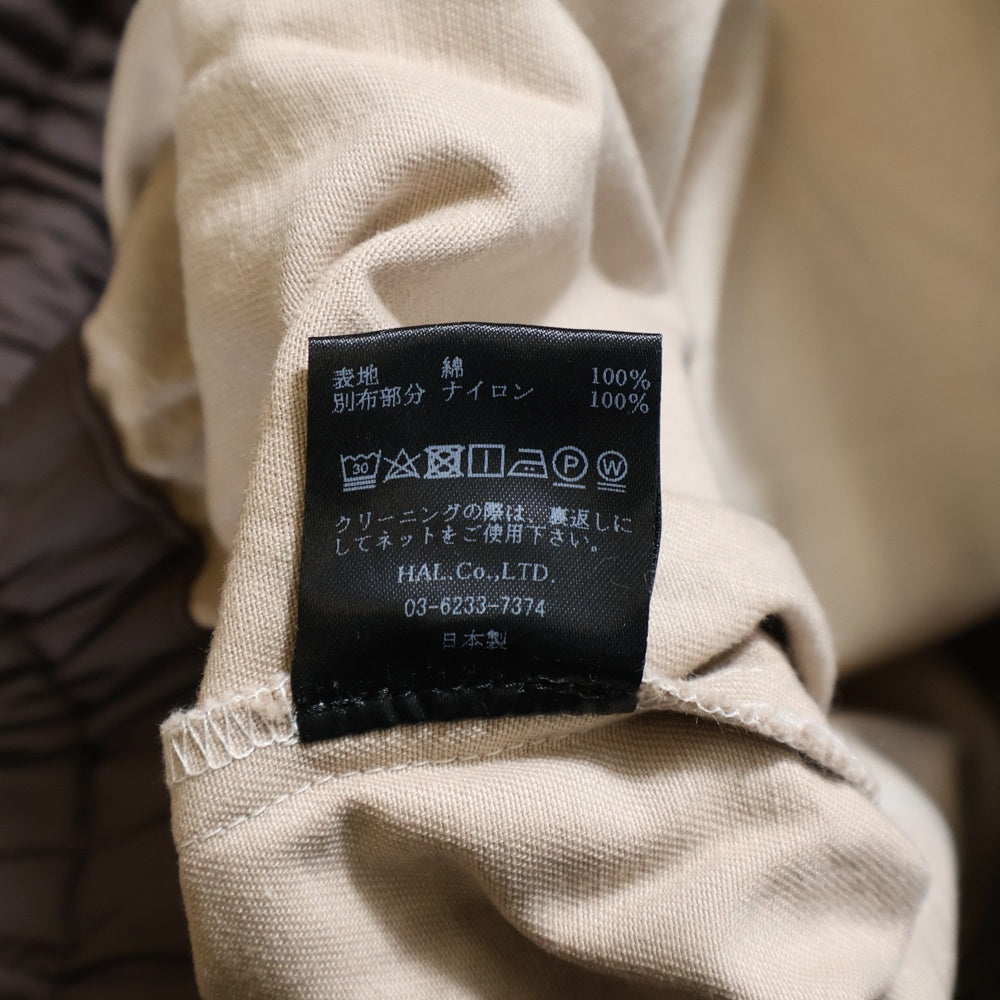 cvtvlist(カタリスト) ナイロン切替 モチーフ刺繍 サルエルショーツ ハーフパンツ ブラウン/ベージュ 2201050402z