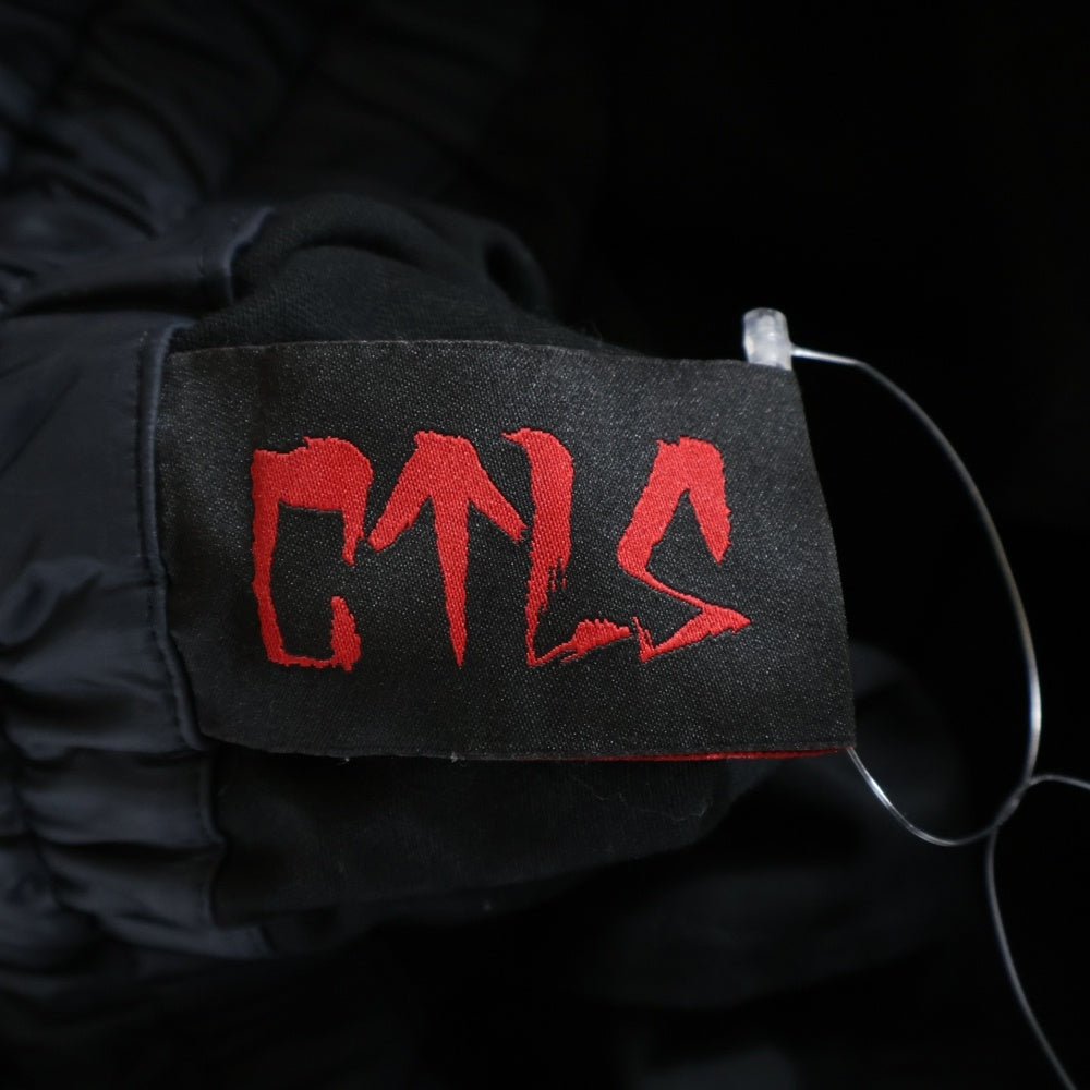 cvtvlist(カタリスト) ナイロン切替 モチーフ刺繍 サルエルショーツ ハーフパンツ ブラック/レッド 2201050402