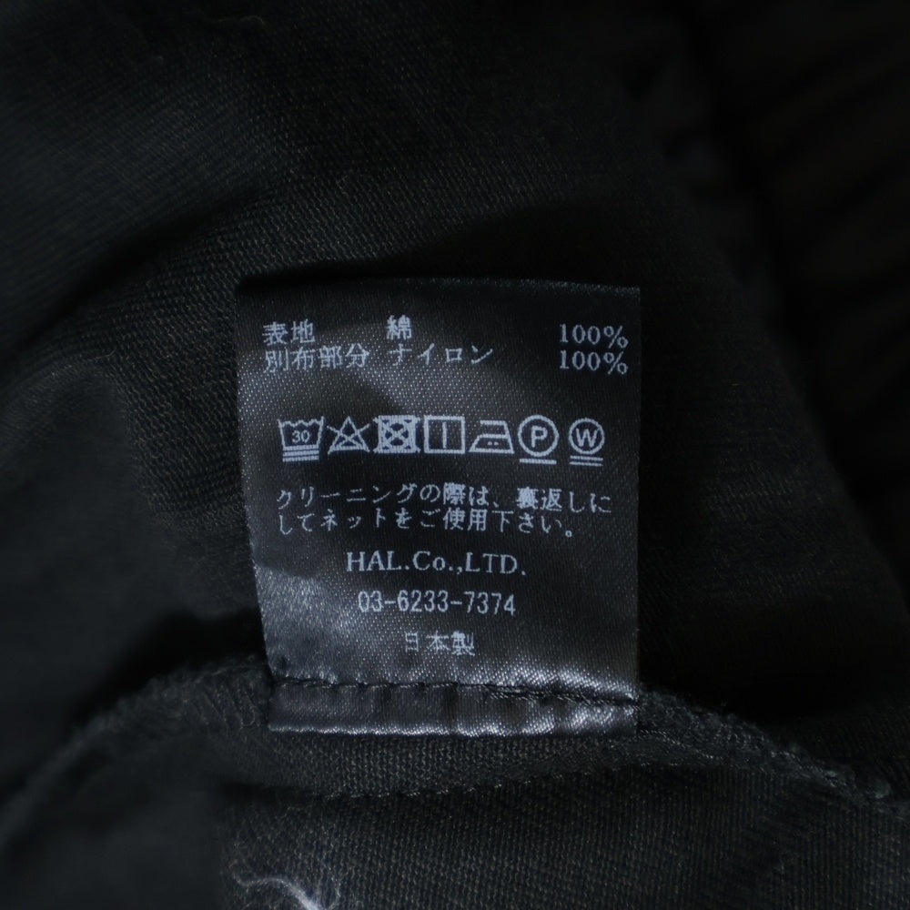 cvtvlist(カタリスト) ナイロン切替 モチーフ刺繍 サルエルショーツ ハーフパンツ ブラック/レッド 2201050402