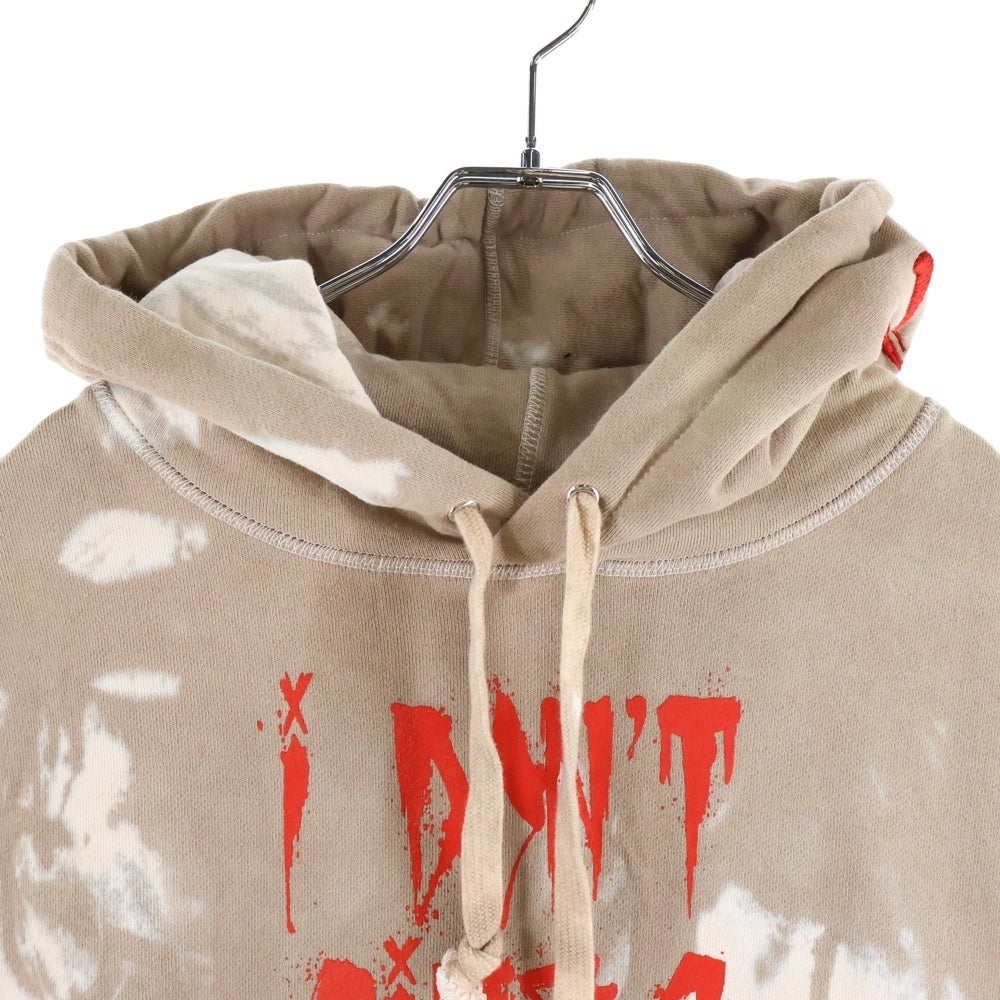 cvtvlist(カタリスト) CRY BITCH HOODIE クライビッチ 両面プリント タイダイ スウェット ノースリーブパーカー ブラウン/ピンク