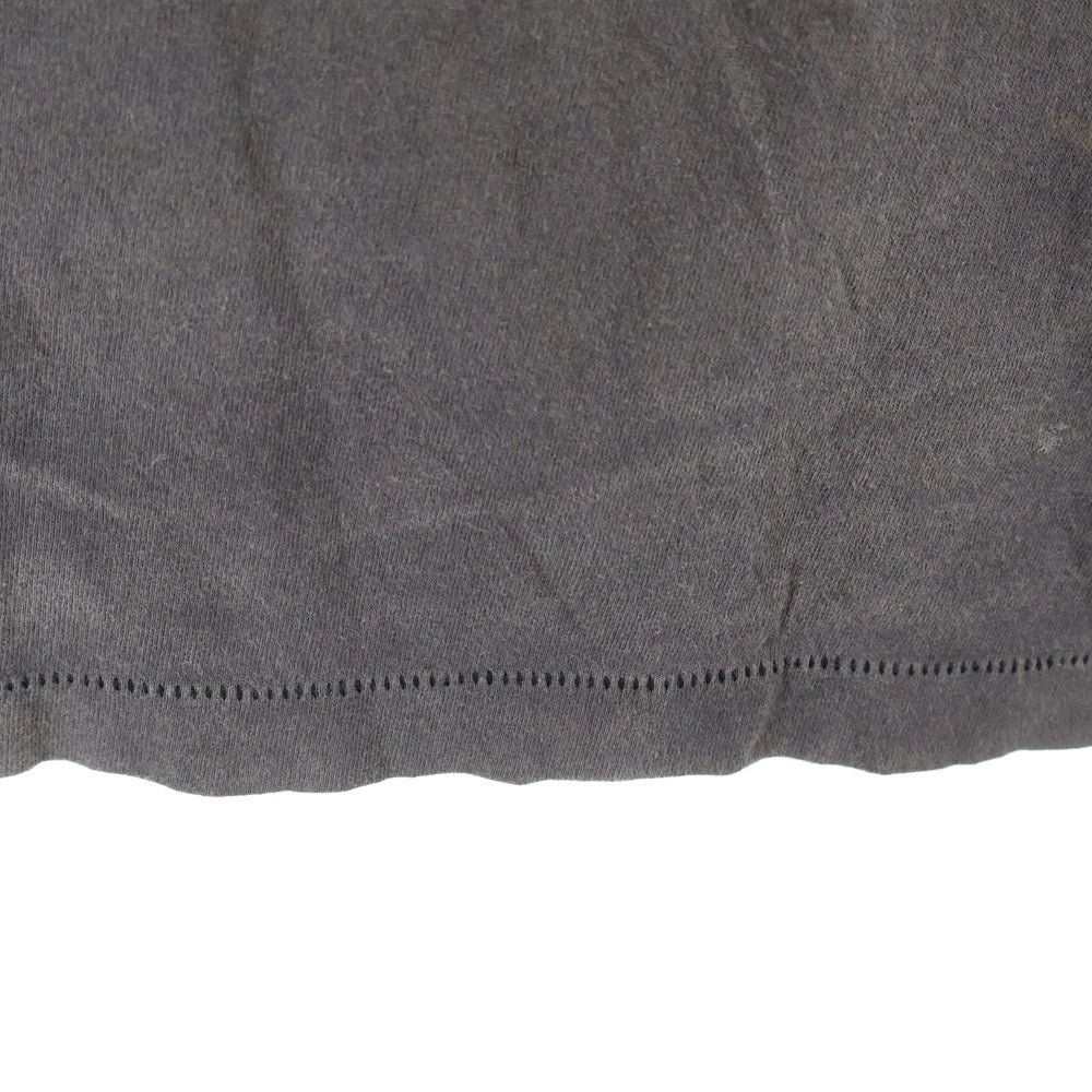 SAINT MICHAEL(セントマイケル) 21AW LS TEE SATAN VINTAGE加工 サタンプリント クルーネック 長袖Tシャツ カットソー チャコールグレー SM-A21-0000-025