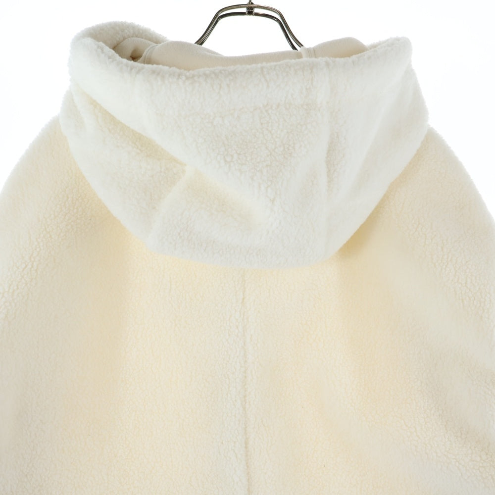 HERON PRESTON(ヘロンプレストン) WORK WEAR アームパッチ ポリエステル ボアフリースコート ホワイト HWEA034E20FAB001