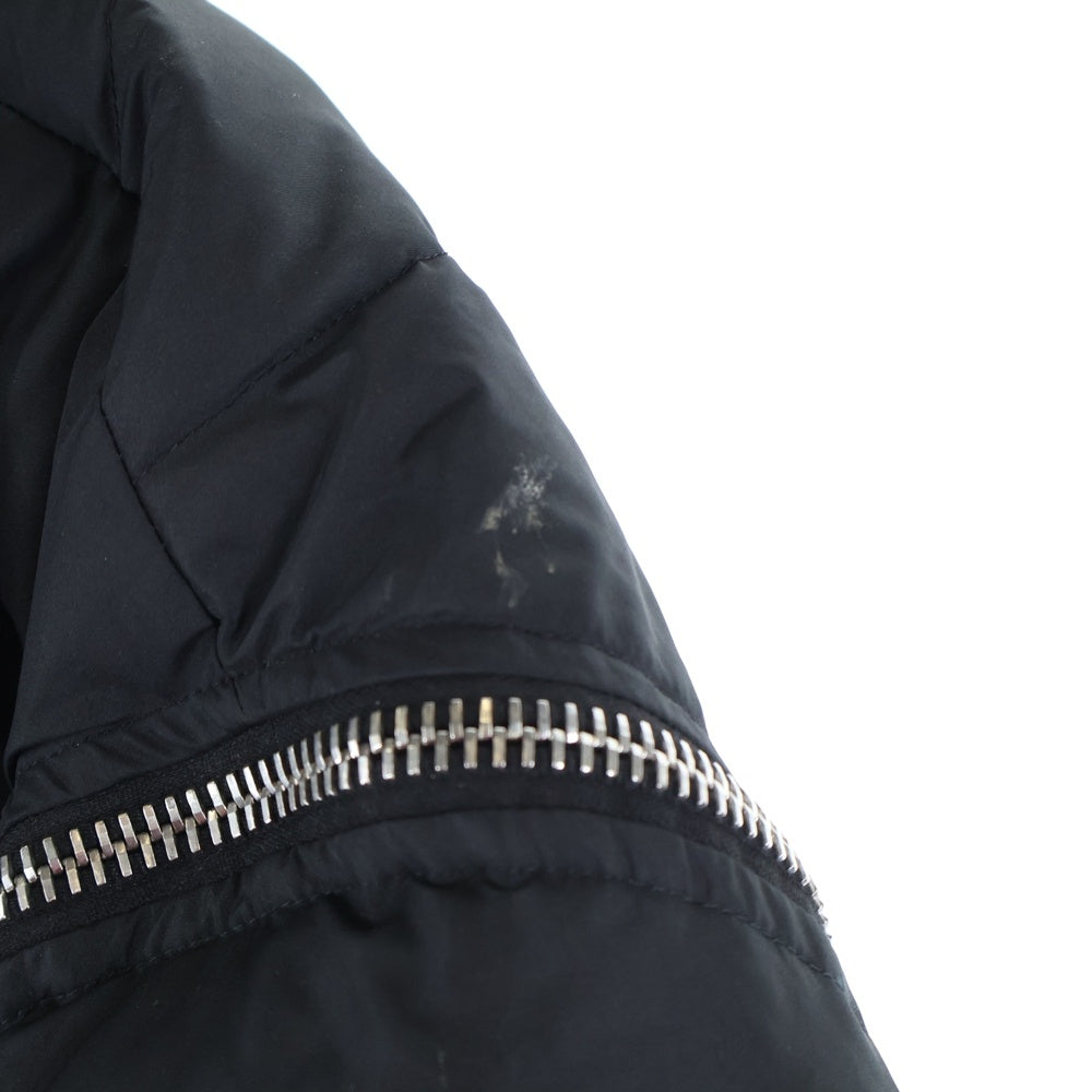 KHRISJOY(クリスジョイ) DOWN JACKET マルチジップデザイン バックロゴ ジップアップ ダウンジャケット ブラック