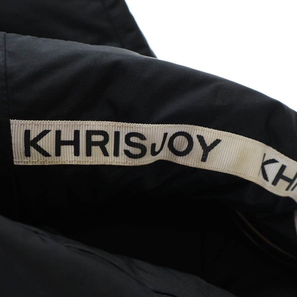 KHRISJOY(クリスジョイ) DOWN JACKET マルチジップデザイン バックロゴ ジップアップ ダウンジャケット ブラック