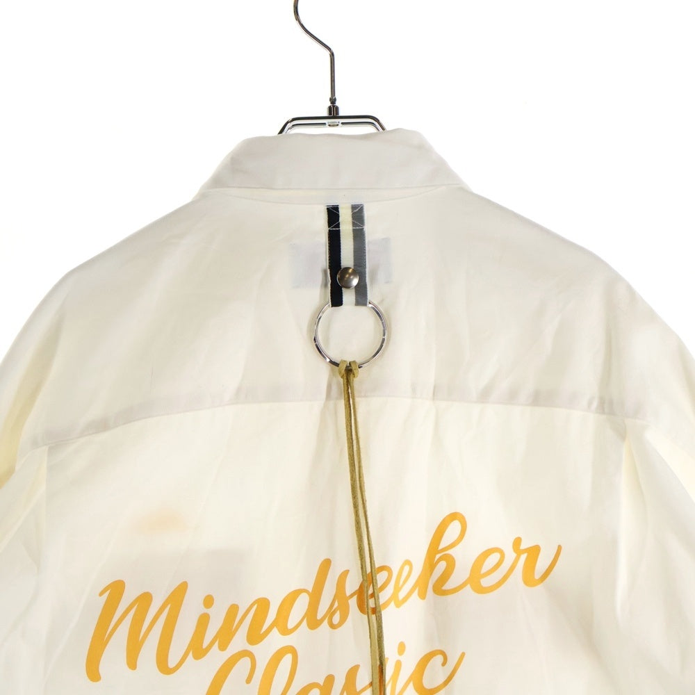 MINDSEEKER(マインドシーカー) MSB OVERFIT OXFORD SHIRT ロゴ刺繍バックプリント オーバーフィット オックスフォード 長袖シャツ ホワイト MS-212-028