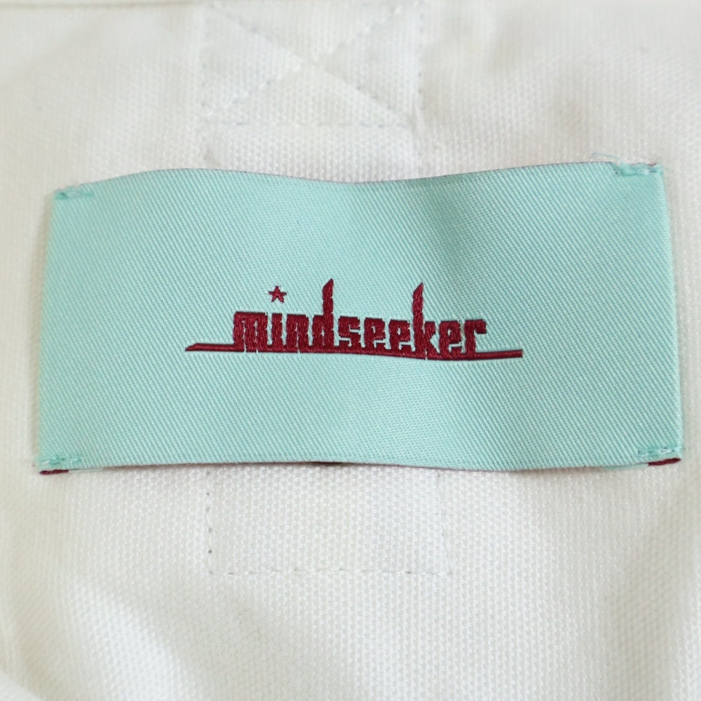 MINDSEEKER(マインドシーカー) MSB OVERFIT OXFORD SHIRT ロゴ刺繍バックプリント オーバーフィット オックスフォード 長袖シャツ ホワイト MS-212-028