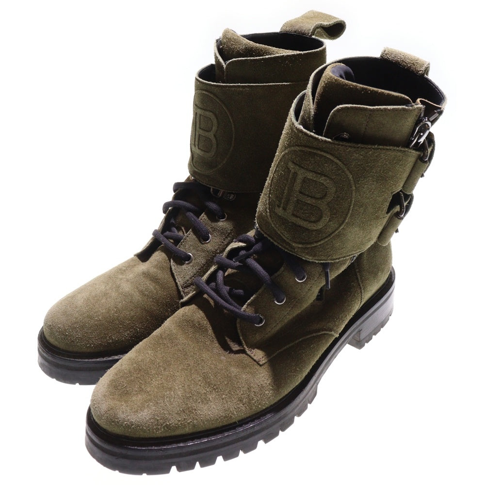 BALMAIN(バルマン) PHIL RANGER BOOT スエード フィル レンジャーブーツ グリーン