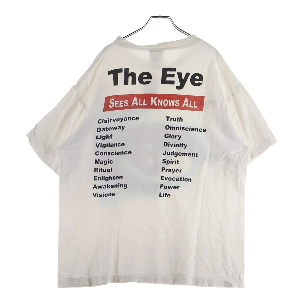 SAINT MICHAEL(セントマイケル) 21SS SS TEE EYE WHITE アイプリント クルーネック 半袖Tシャツ カットソー ホワイト SM-S21-0000-003