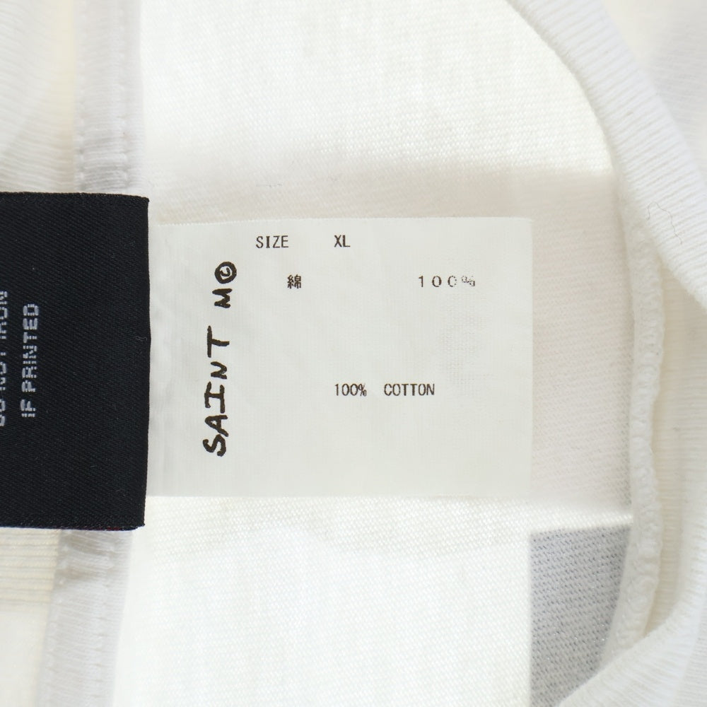 SAINT MICHAEL(セントマイケル) 21SS SS TEE EYE WHITE アイプリント クルーネック 半袖Tシャツ カットソー ホワイト SM-S21-0000-003