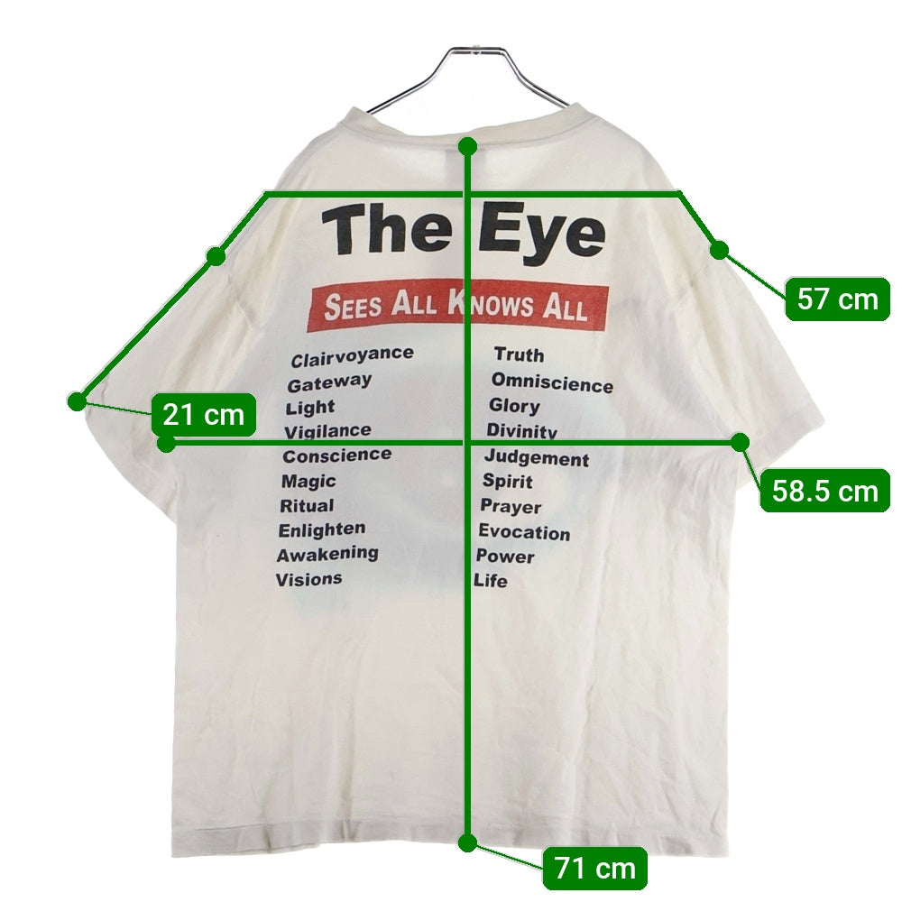 SAINT MICHAEL(セントマイケル) 21SS SS TEE EYE WHITE アイプリント クルーネック 半袖Tシャツ カットソー ホワイト SM-S21-0000-003