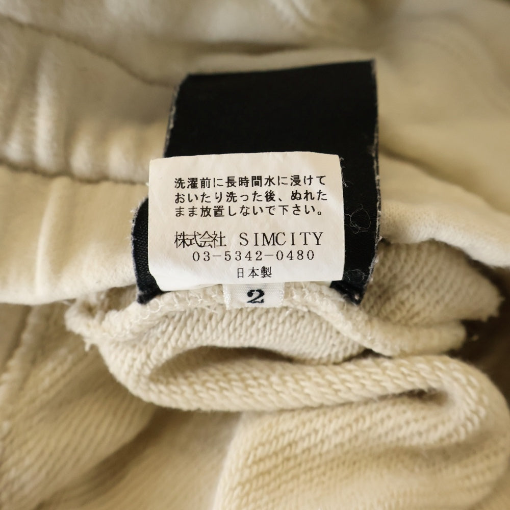 cvtvlist(カタリスト) CTLS ロゴ刺繍 ダメージポケット スウェットショーツ ハーフパンツ アイボリー