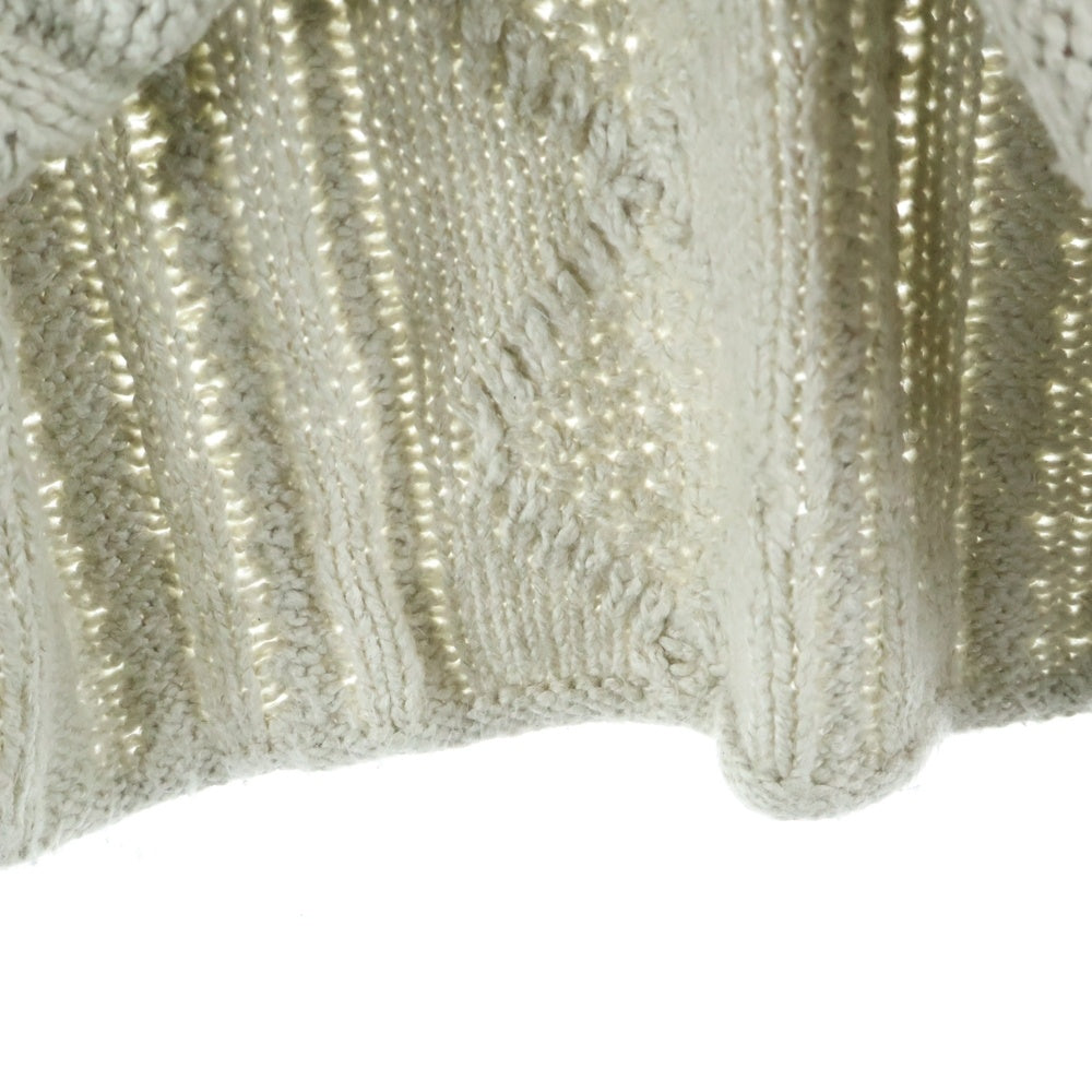 ESSENTIALS FEAR OF GOD(エッセンシャル フィアオブゴッド) CABLE KNIT SWEATER オーバーサイズ ハイネック ケーブルコットンニット セーター ライトグレー