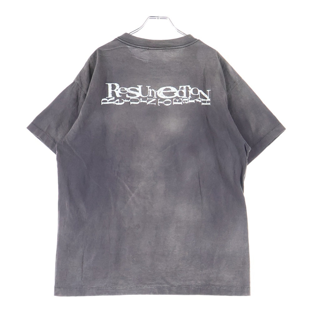 SAINT MICHAEL(セントマイケル) 21AW JESUS BLOCK T-SHIRT ジーザス ブロック 両面プリント クルーネック 半袖Tシャツ カットソー ブラウン SM-A21-0000-001