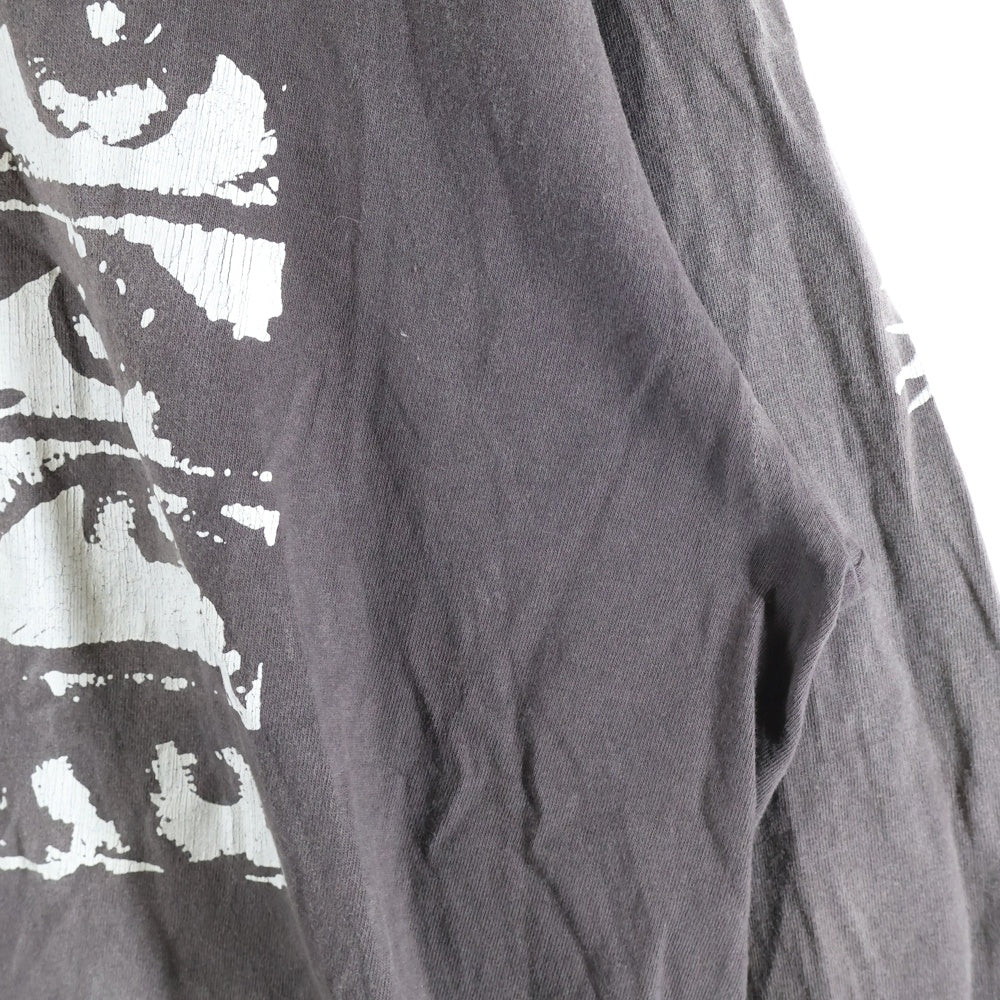 SAINT MICHAEL(セントマイケル) 21AW EYES WIH L/S TEE アイズプリント クルーネック 長袖Tシャツ カットソー ブラウン SM-A21-0000-024