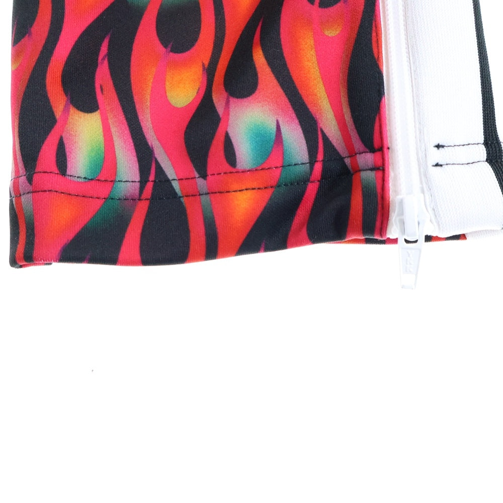 Palm Angels(パームエンジェルス) バーニングフレア柄 サイドライン トラックパンツ レッド PMCA007S20384046