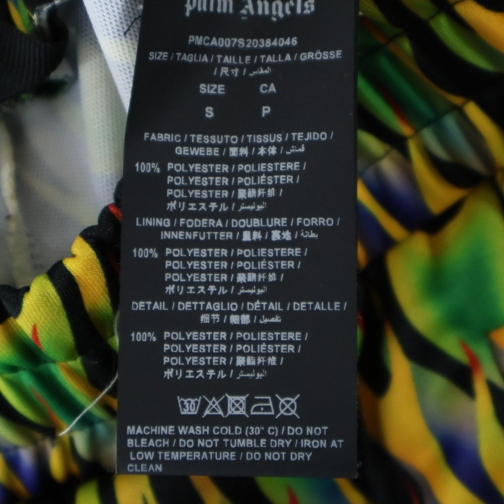 Palm Angels(パームエンジェルス) バーニングフレア柄 サイドライン トラックパンツ グリーン PMCA007S20384046