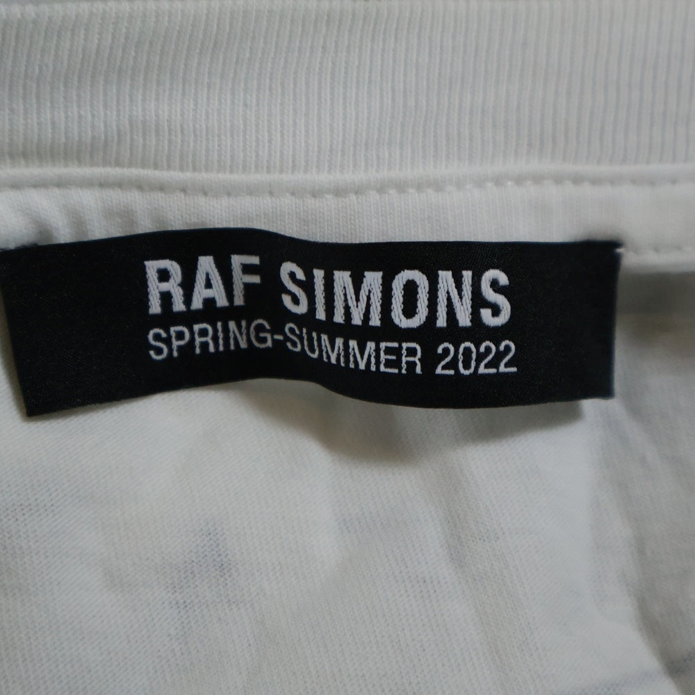 RAF SIMONS(ラフシモンズ) 22SS SOLEMN-X 両面プリント オーバーサイズ クルーネック 半袖Tシャツ カットソー ホワイト 221-M130