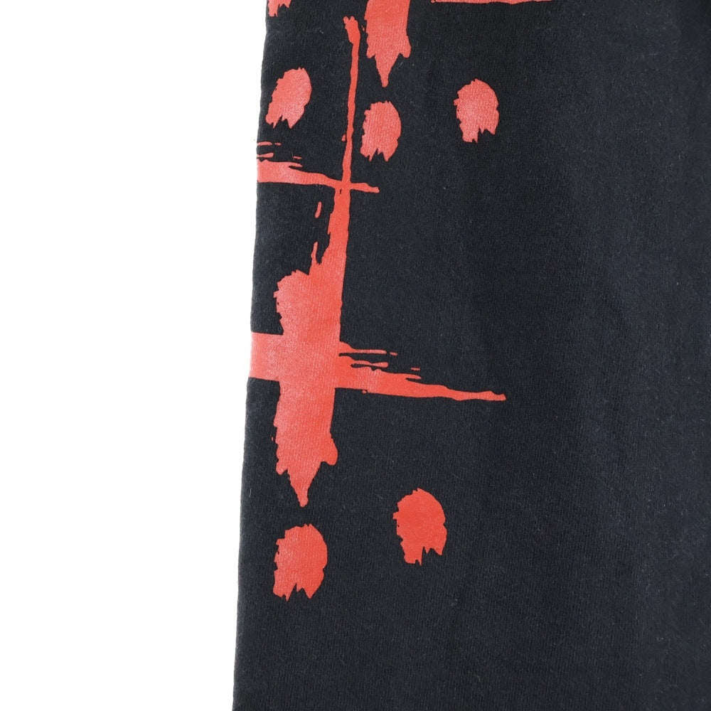 cvtvlist(カタリスト) ×ED HARDY エドハーディ ロゴプリント スウェットパンツ ブラック/レッド 210111EH09