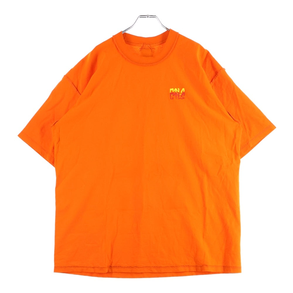 cvtvlist(カタリスト) ×PRO CLUB CTLS プロクラブ 両面プリント クルーネック 半袖Tシャツ カットソー オレンジ